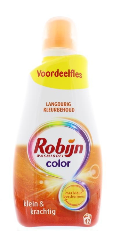 Foto van Robijn wasmiddel vloeibaar klein & krachtig color 1470ml via drogist
