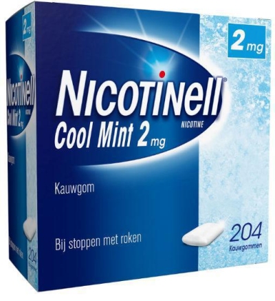 Nicotinell nicotine kauwgom coolmint 2mg 204st  drogist