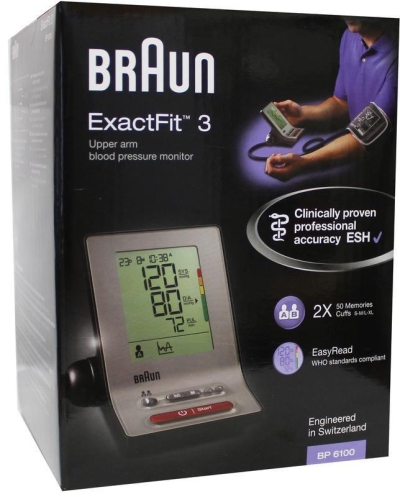Foto van Braun bloeddrukmeter bp6100 exactfit verp. via drogist