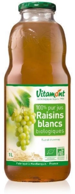 Foto van Vitamont witte druivensap puur bio 1000ml via drogist