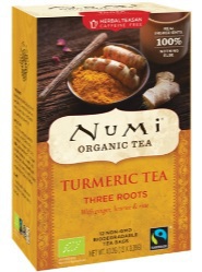 Foto van Numi organic tea turmeric tea three roots 12st via drogist
