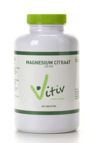 Foto van Vitiv magnesium citraat 200 mg 200tb via drogist