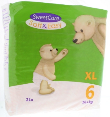 Sweetcare luiers soft & easy xl nr 6 16+ kg 21st  drogist