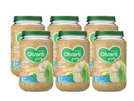 Foto van Olvarit 8m02 bloemkool ham aardappels 6 x 200g via drogist