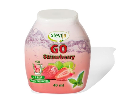 Stevija stevia limonadesiroop go strawberry 40ml  drogist