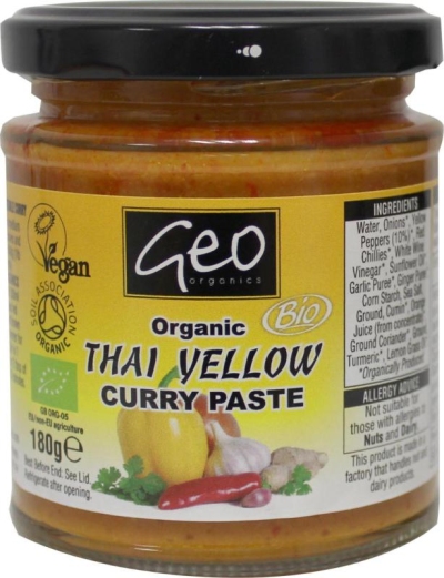 Foto van Geo organics curry paste thai yellow 180g via drogist