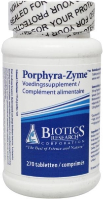 Foto van Biotics porphyra/porfyra zyme 270tab via drogist