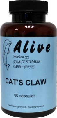 Foto van Alive cats claw 500 mg 80cap via drogist