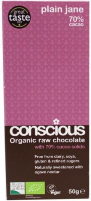 Conscious raw plain jane cacao 70% 50g  drogist