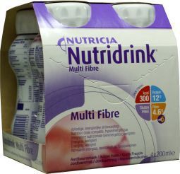 Nutridrink multi fibre aardbei 4x200  drogist