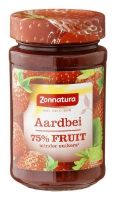 Foto van Zonnatura fruitspread aardbei 75% 250g via drogist