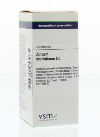 Foto van Vsm zincum metallicum d6 200tab via drogist