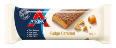 Atkins reep fudge caramel 60g  drogist