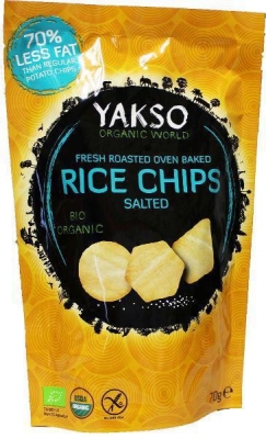 Foto van Yakso rice chips salted 70g via drogist