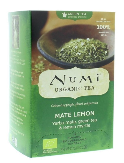 Numi green tea rainforest mate lemon 18st  drogist