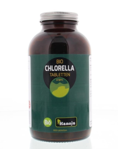 Hanoju bio chlorella 400 mg glas flacon 800tab  drogist