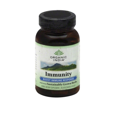Foto van Organic india immunity capsules 90cp via drogist