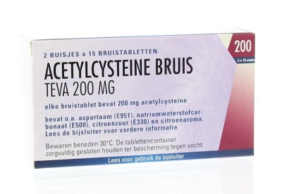 Foto van Drogist.nl acetylcysteine 200mg 30brt via drogist