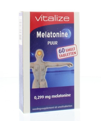 Foto van Vitalize products melatonine 0,299mg 60tb via drogist