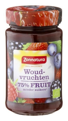 Foto van Zonnatura fruitspread woudvruchten 75% 250g via drogist