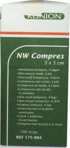 Klinion kompres non woven 5x5cm 100st  drogist
