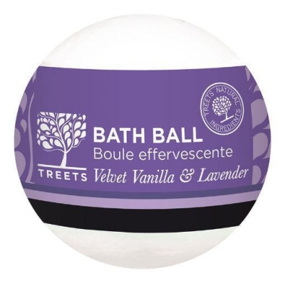 Foto van Treets bath ball velvet vanilla & lavender 180g via drogist