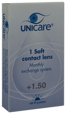 Foto van Unicare maandlens +1.50 1pack via drogist