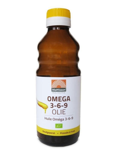 Foto van Mattisson omega 3-6-9 olie bio 250ml via drogist
