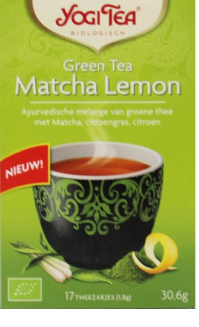 Yogi tea green tea match lemon 17st  drogist