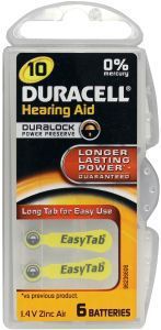 Foto van Duracell hearing aid nummer 10 6st via drogist
