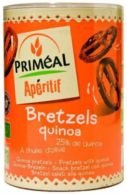 Foto van Primeal aperitive quinoa pretzel 200g via drogist