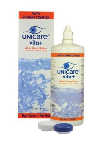 Foto van Unicare vita + alles in een vloeistof zachte lens 360ml via drogist