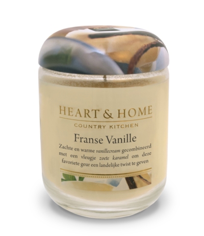 Foto van Heart & home grote geurkaars - franse vanille 1st via drogist