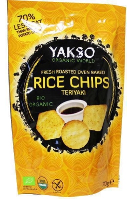 Foto van Yakso rice chips teriyaki 70g via drogist