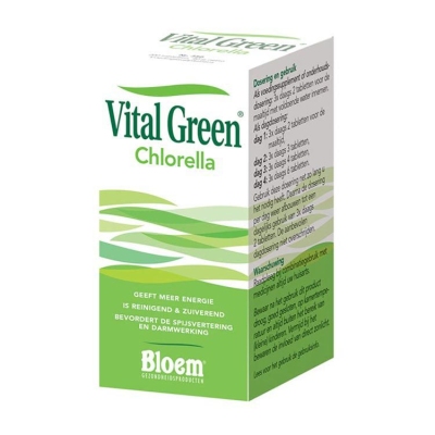 Foto van Bloem chlorella vital green 200tab via drogist