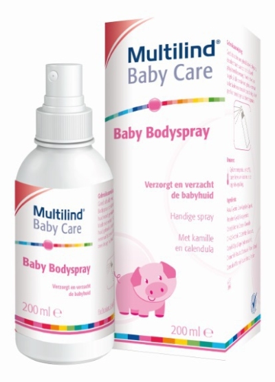 Foto van Multilind baby bodyspray 200ml via drogist