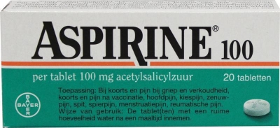Foto van Aspirine 100mg 20tab via drogist