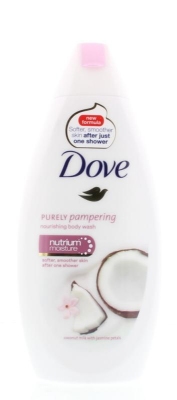 Dove douchecreme purely pampering kokos melk & jasmijnblaadjes 400ml  drogist
