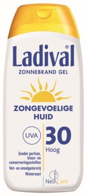 Foto van Ladival zonnebrand gel zongevoelige huid spf 30 200 ml via drogist