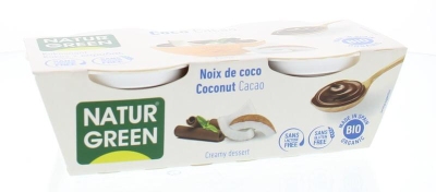 Naturgreen kokos cacao dessert 125 gram 6 x 2x125g  drogist