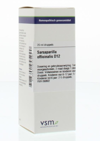 Vsm sarsaparilla officinalis d12 20ml  drogist