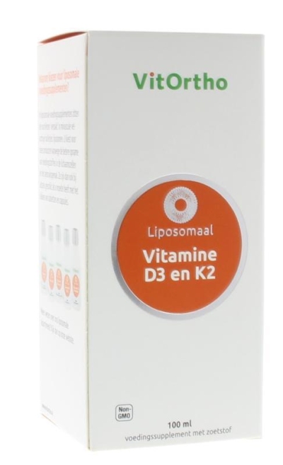 Vitortho vitamine d3 en k2 liposomaal 100ml  drogist