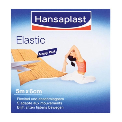 Foto van Hansaplast elastic family 5m x 6cm 1st via drogist