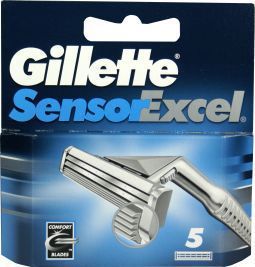 Foto van Gillette scheermesjes sensor excel 5 stuks via drogist