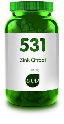 Foto van Aov 531 zink citraat 15 mg 60cp via drogist