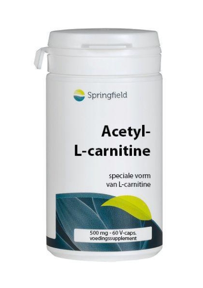 Foto van Springfield acetyl l carnitine 60vc via drogist