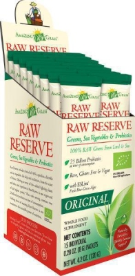 Foto van Amazing grass raw reserve green superfood 15sach via drogist