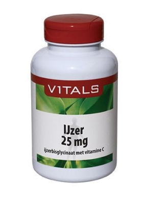 Foto van Vitals ijzer 25 mg met vitamine c 100cap via drogist