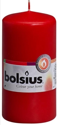 Foto van Bolsius stompkaars rood 10 x 1 stuk via drogist