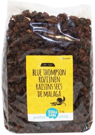 Foto van Terrasana raw rozijnen blue thompson 1000g via drogist